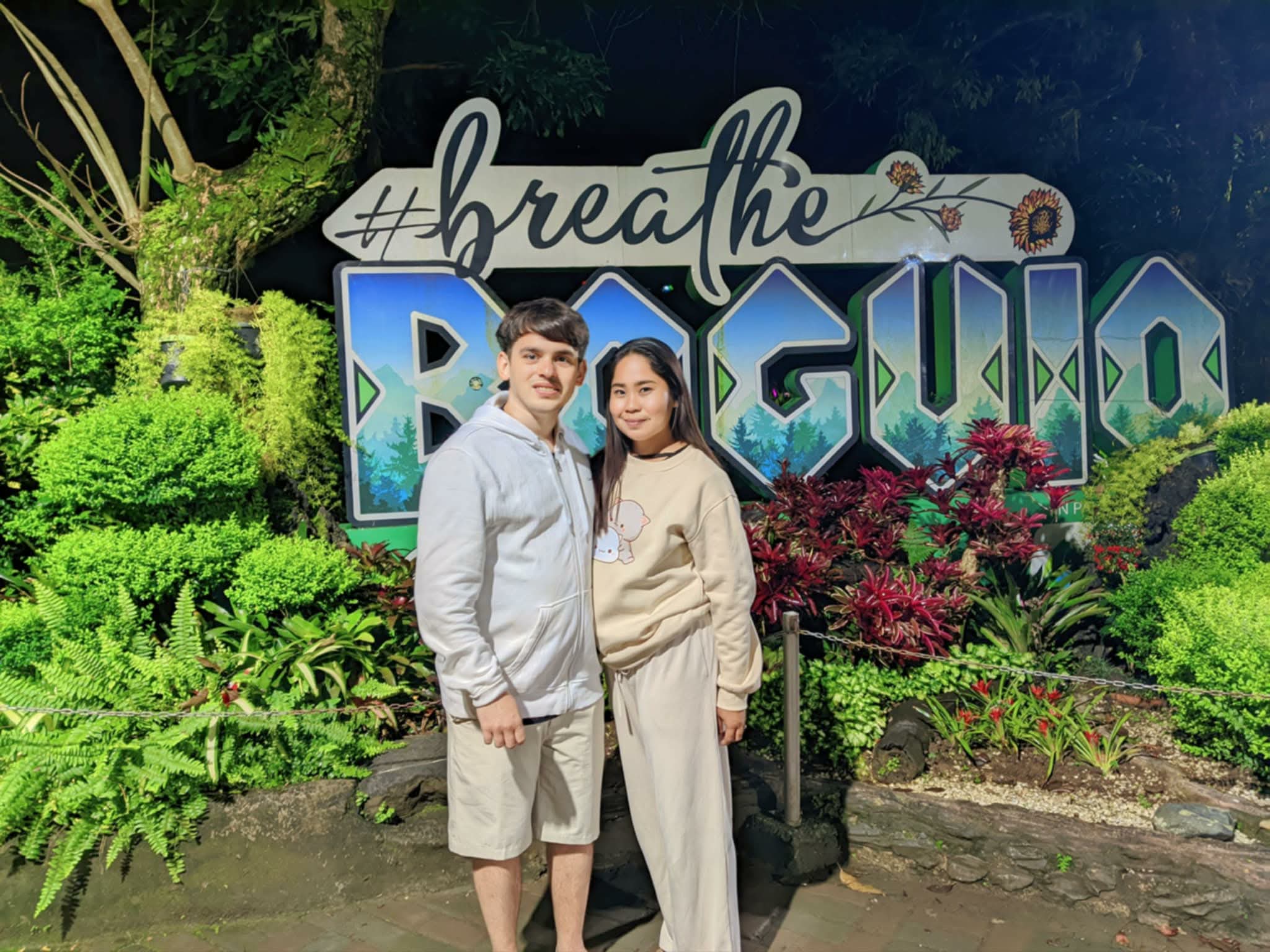At the #breatheBaguio sign