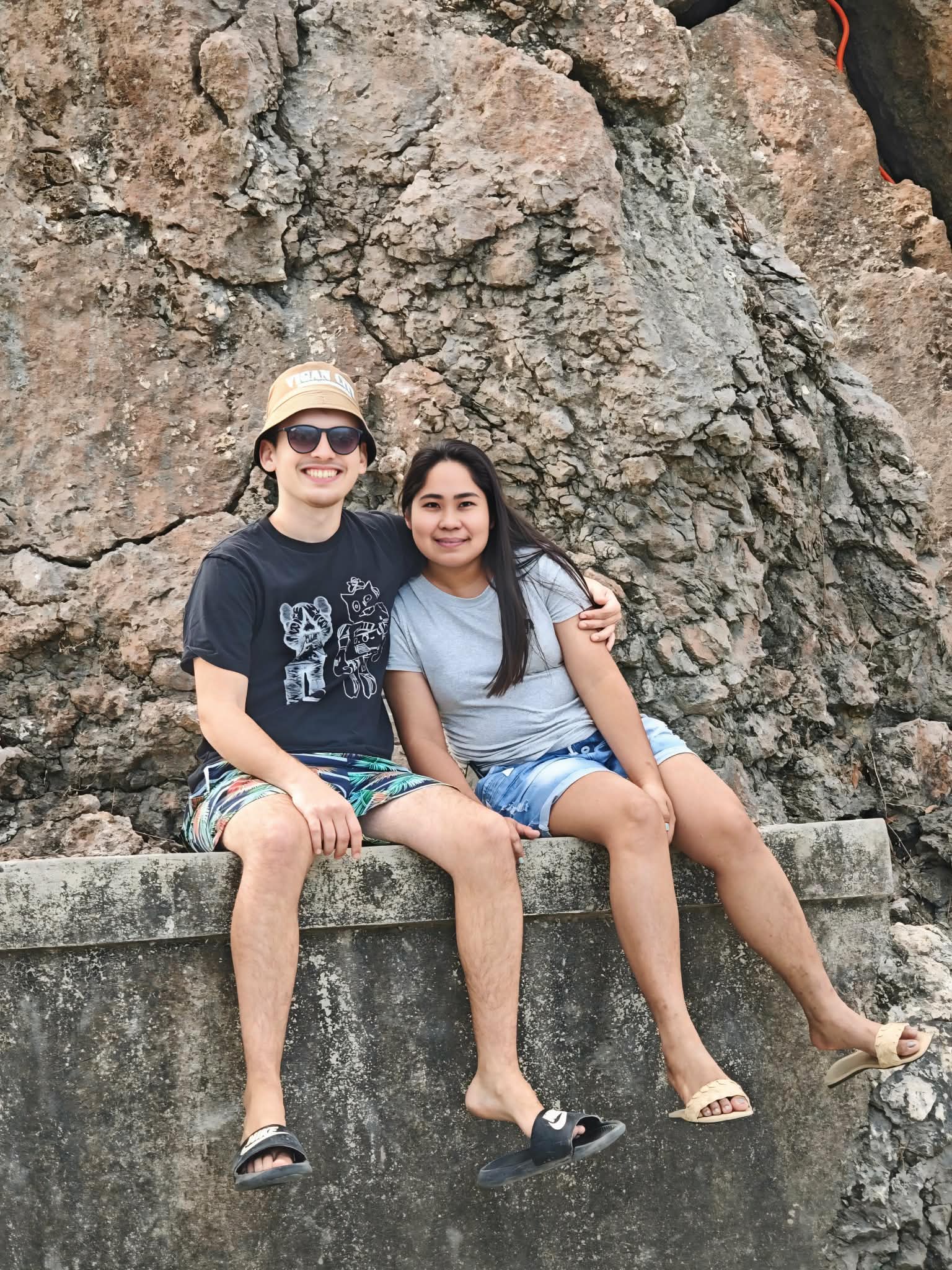 Perched on the rocks together